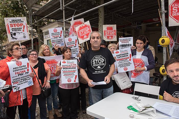 Kaleratzeak Stop plataformak gaur egin duen agerraldia. ARGAZKI PRESS