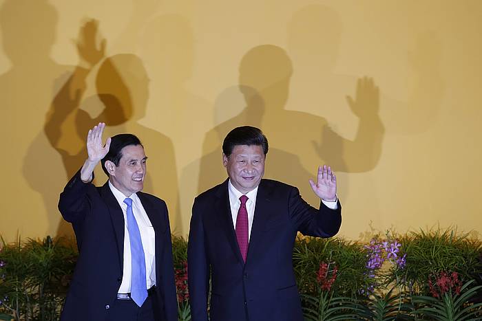 Ma Ying-Jeou eta Xi Jinping Taiwan eta Txinako presidenteak. FAZRY ISMAIL