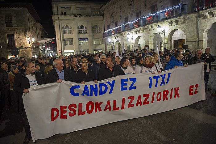 Candyko langileen manifestazio bat, Bergaran. ANDONI CANELLADA, ARGAZKI PRESS