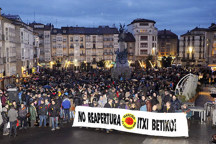 Otsailean Gasteizen Garoña ixtearen alde eginiko manifestazioa. JOSE RAMON GOMEZ, EFE