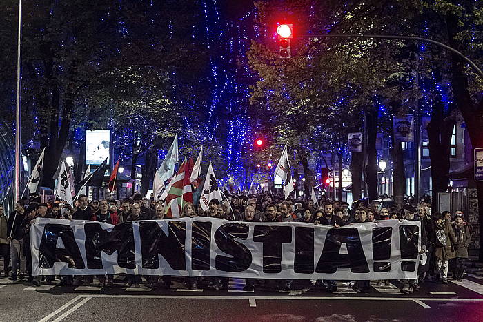 Amnistiaren aldeko manifestazioa, Amnistiaren aldeko Mugimenduak deituta. ARITZ LOIOLA / ARGAZKI PRESS