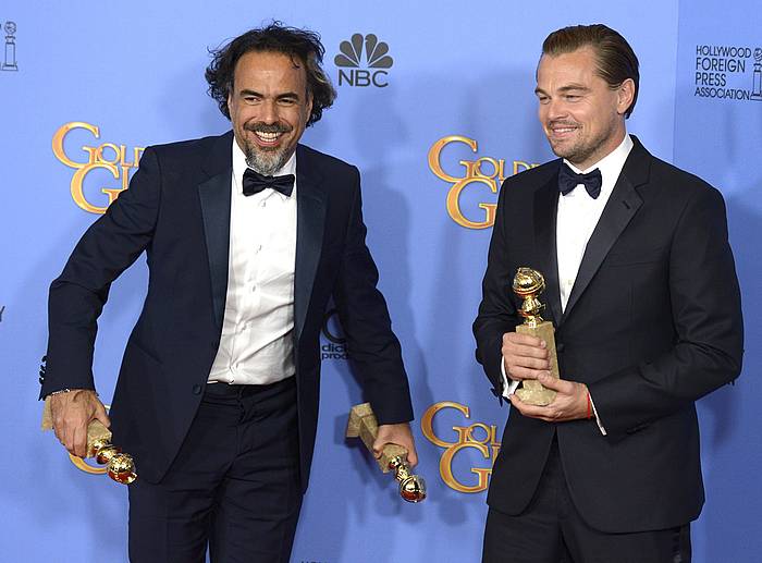 Iñarritu eta DiCaprio, Urrezko Globoak eskuetan. PAUL BUCK / EFE