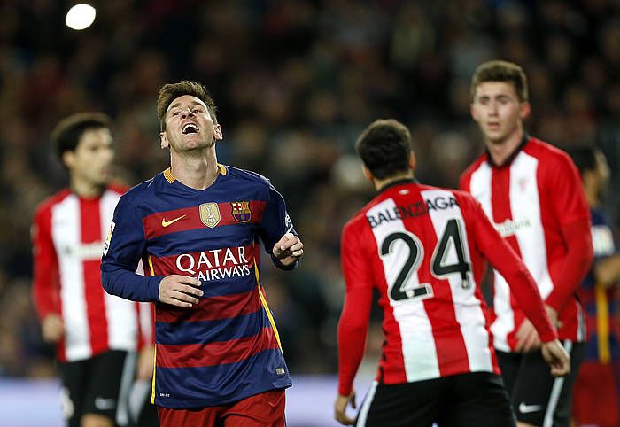 Messi, igandeko partidan Athleticen aurka. ALEJANDRO GARCIA, EFE