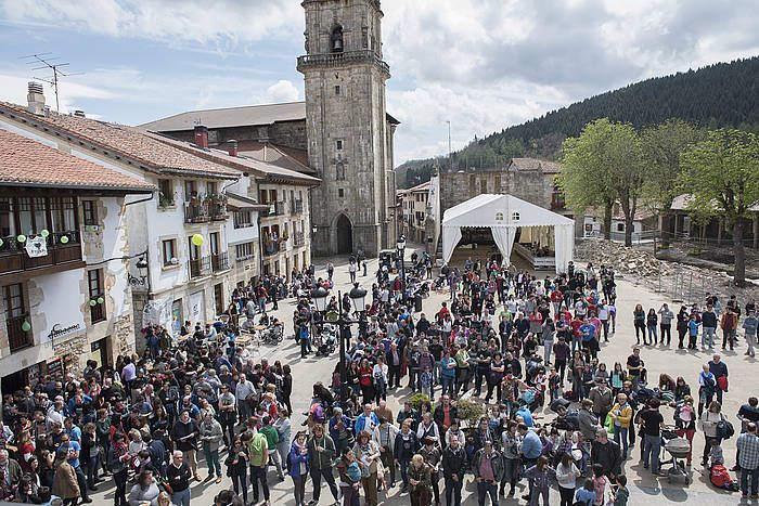 Iaz Otxandion ospatu zuten Euskaraz Bizi Eguna. ANDONI CANELLADA / ARGAZKI PRESS