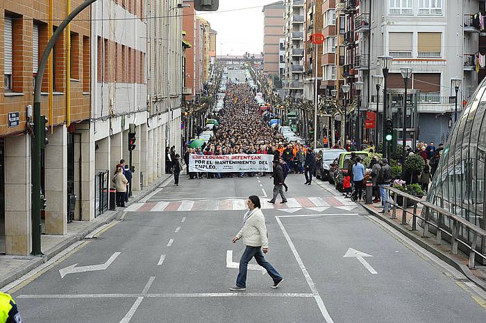 ACBren itxieraren aurkako manifestazioa, Sestaon. ANDONI LBAKI / ARGAZKI PRESS