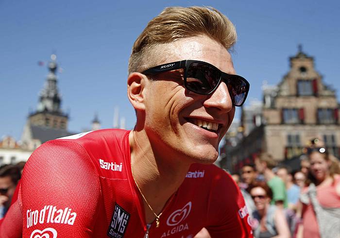 Marcel Kittel, etapa hasi aurretik. BAS CZERWINSKI / EFE