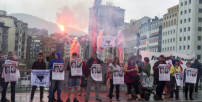 Fresnesko presoen aldeko elkarretaratze bat Bilbon. MARISOL RAMIREZ / ARGAZKI PRESS