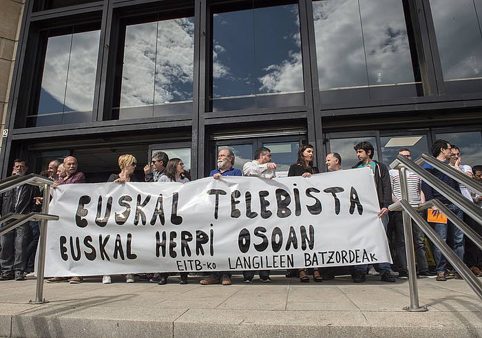 EiTBko langileen protesta bat. MONIKA EL VALLE / ARGAZKI PRESS