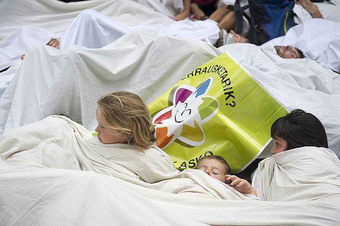 Zubietako errauste plantaren aurkako protesta, Donostian. JUAN CARLOS RUIZ / ARGAZKI PRESS