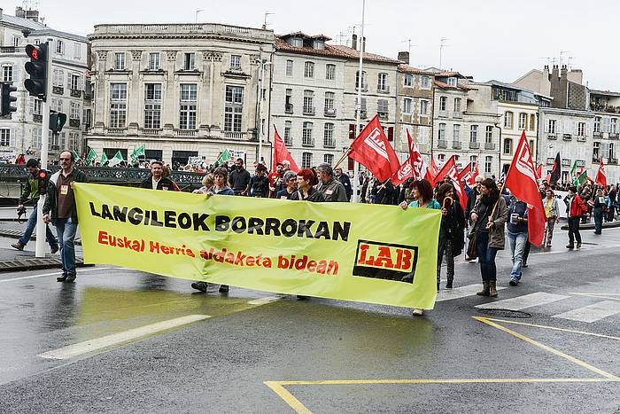 LABen manifestazio bat, Baionan. ISABELLE MIQUELESTORENA