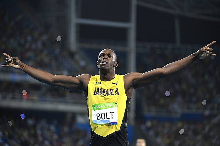 Usain Bolt, 200 metroko proba amaitu berritan. FRANCK ROBICHON / EFE