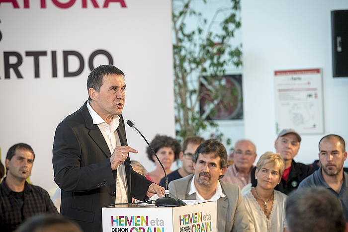 Arnaldo Otegi, larunbatean. GORKA RUBIO / ARGAZKI PRESS