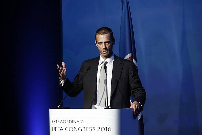 Aleksander Ceferin UEFAko presidente berria. YANNIS KOLESIDIS / EFE