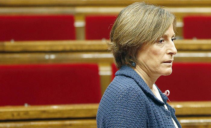 Carme Forcadell Kataluniako Parlamentuko lehendakaria. ANDREU DALMAU / EFE