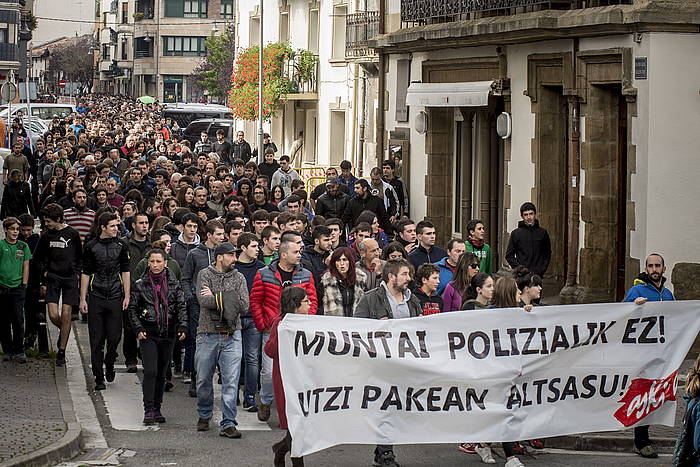 Larunbatean Altsasun egindako manifestazioa. JAZKI FONTANEDA / ARGAZKI PRESS