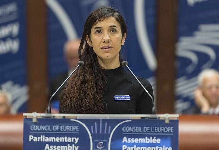 Nadia Murad, iaz, Estasburgon. PATRICK SEEGER / EFE