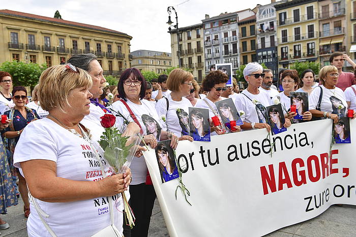 Asun Casasola Nagore Laffage zenaren ama, iazko omenaldian. IDOIA ZABALETA / ARGAZKI PRESS