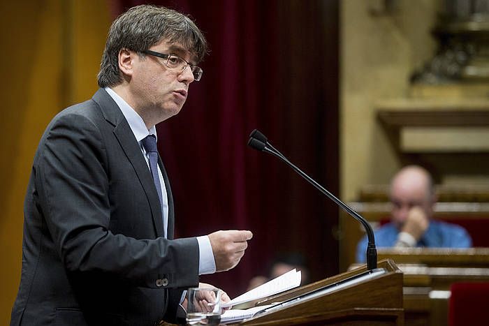 Puigdemont, Kataluniako Legebiltzarrean. QUIQUE GARCíA, EFE