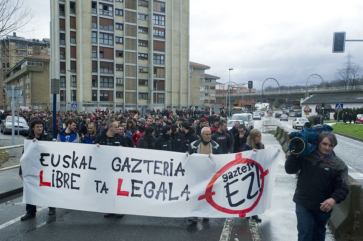 Auzitegi Nazionalaren epaiaren harira egindako manifestazioa. G.RUBIO /ARPS.