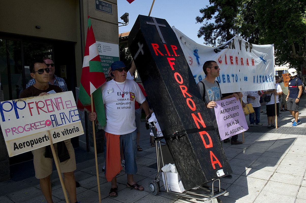 Forondako langileen protesta. I. ZABALETA / ARP.