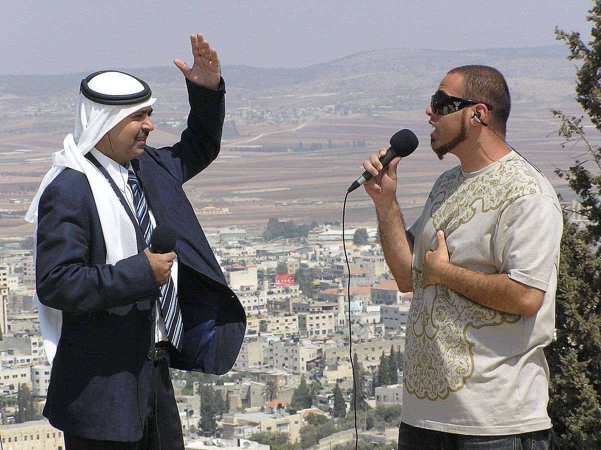 Palestinako musikariak dira Checkpoint Rock-eko protagonistak. BERRIA.