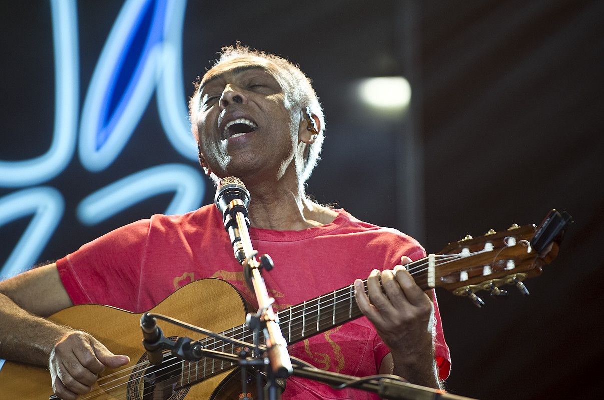 Gilberto Gil, emanaldiaren une batean. JUANAN RUIZ / ARGAZKI PRESS.