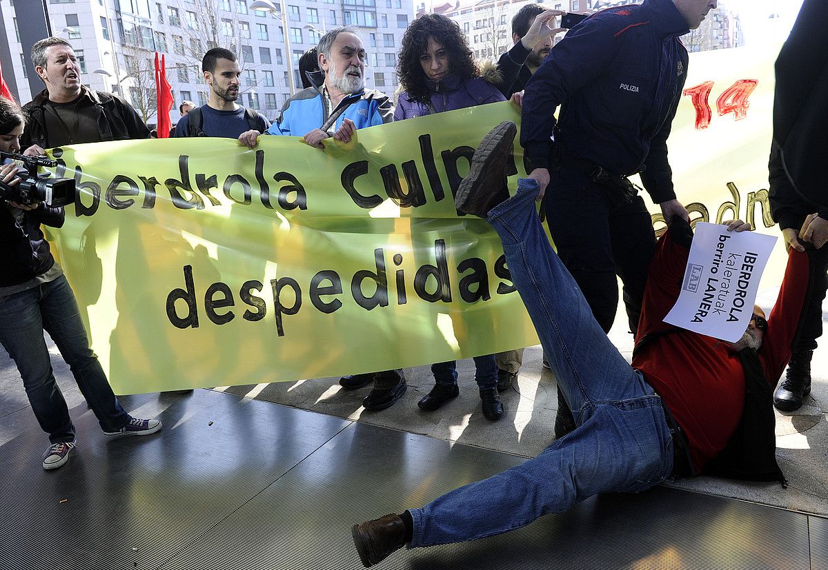 Konectakoen protesta bat. MONIKA DEL VALLE / ARP.