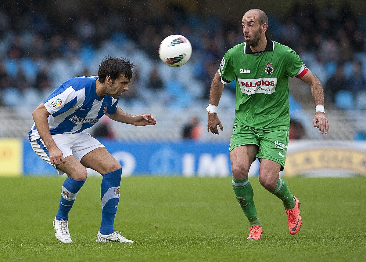 Xabi Prieto, joan den asteko Racingen aurkako partidan. JUAN CARLOS RUIZ / ARP.