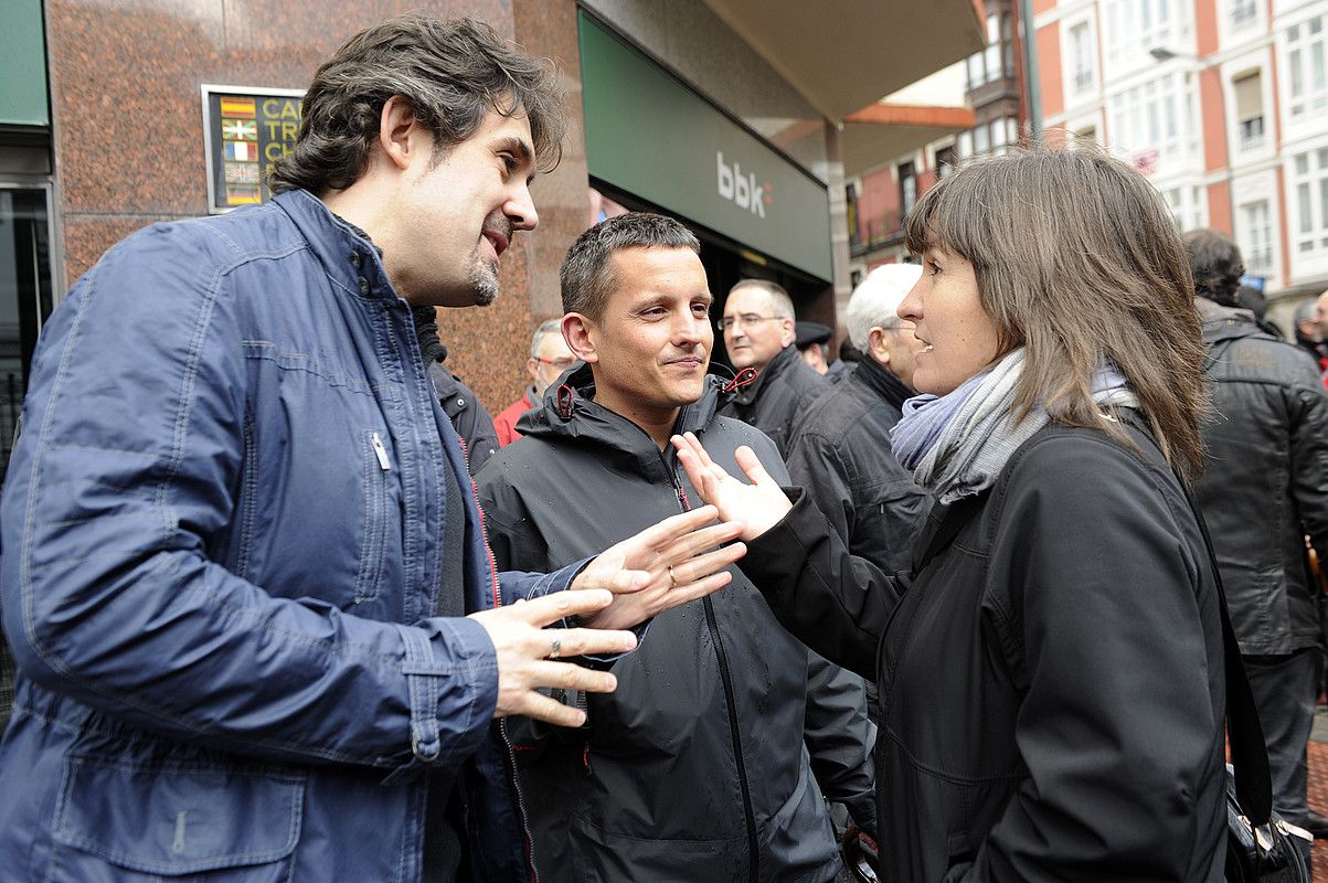 Urizar, Maeztu eta Ugarteburu, atzo, Bilbon. MARISOL RAMIREZ / ARGAZKI PRESS.