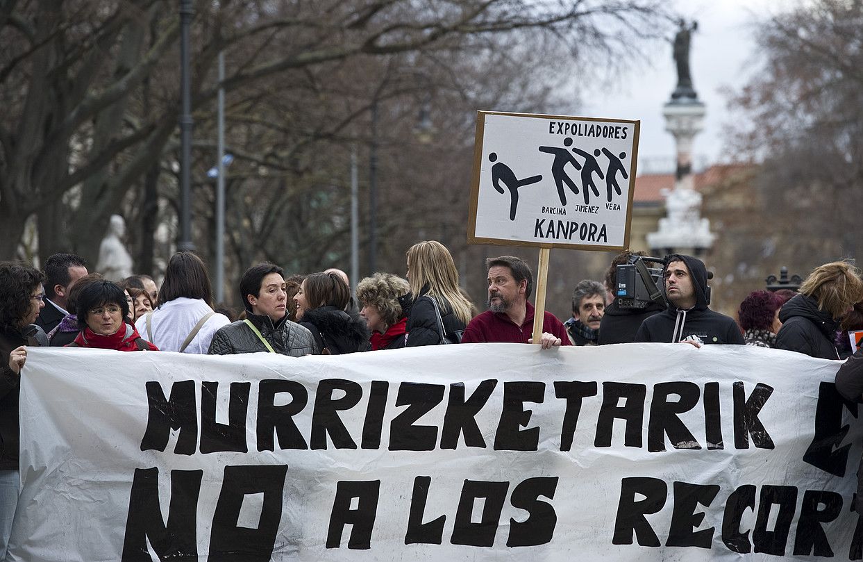 Osasunbideko murrizketen aurkako protesta, iragan urtarrilean. J. M. / ARP.