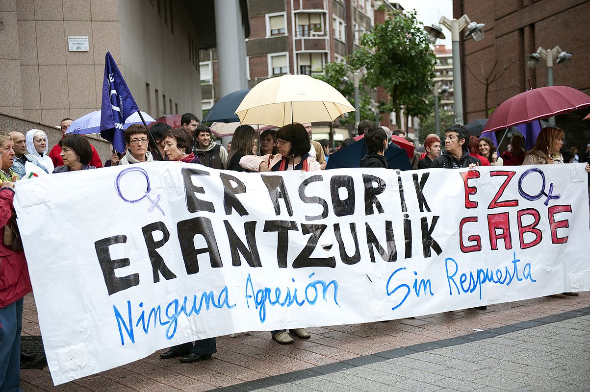 Sexu eraso baten aurkako protesta, Barakaldon. MARISOL RAMIREZ / ARP.