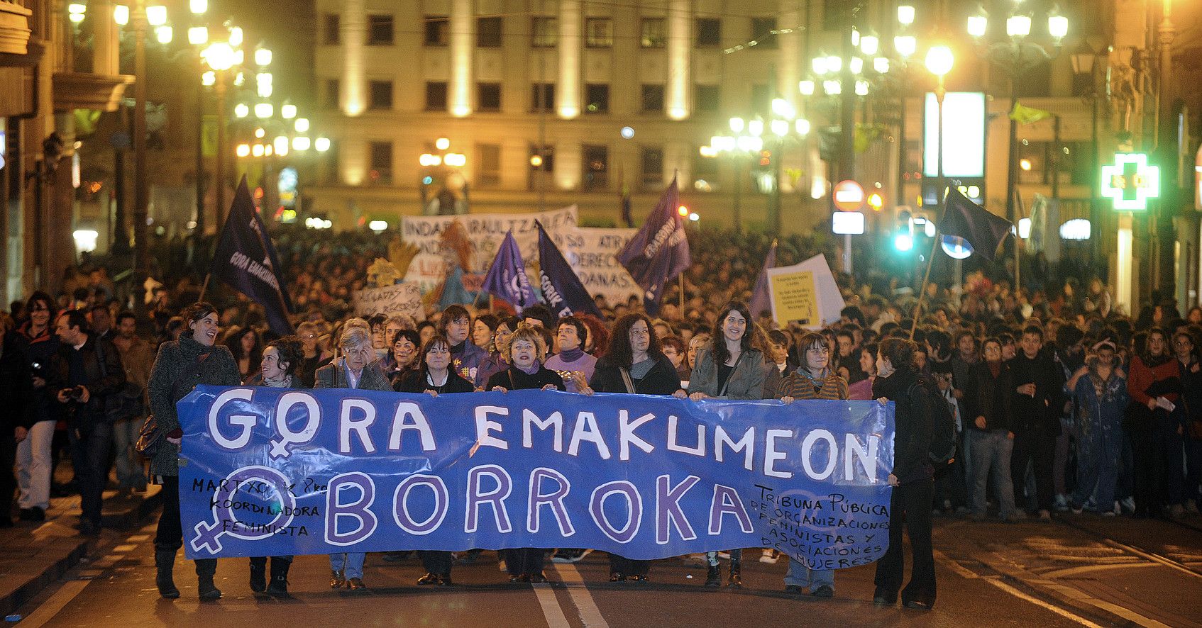 Emakumeen Eguneko manifestazoa, iaz, Bilbon. MONIKA DEL VALLE / ARGAZKI PRESS.