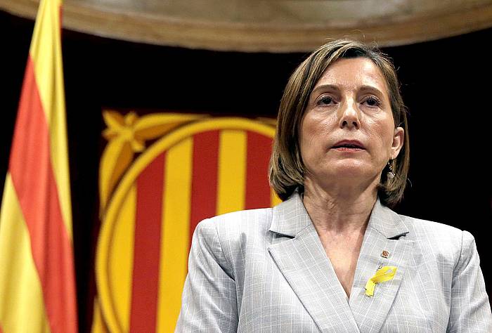 Carme Forcadell Kataluniako Parlamentuko presidentea. ALBERT ESTEVEZ, EFE