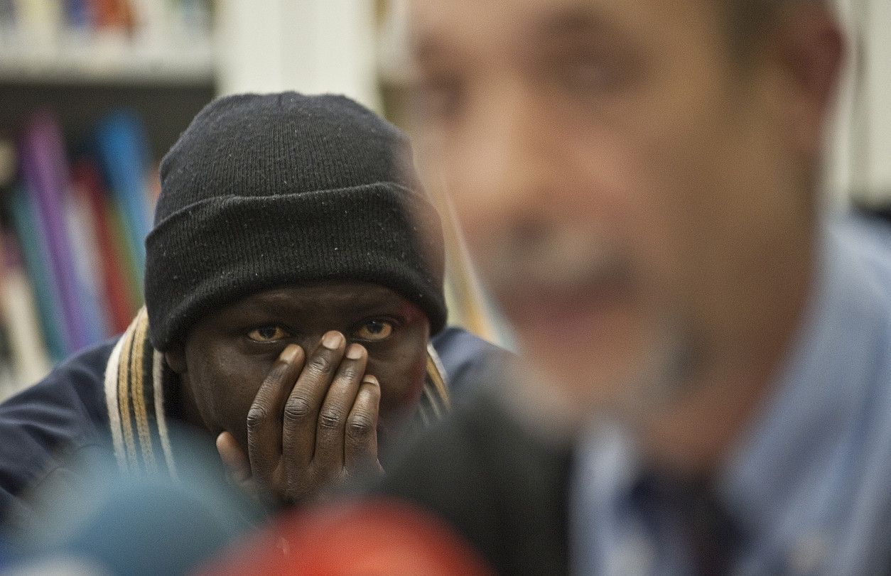 Salaketa jarri dutenen erdiak Senegalgoak dira. JON HERNAEZ / ARGAZKI PRESS.