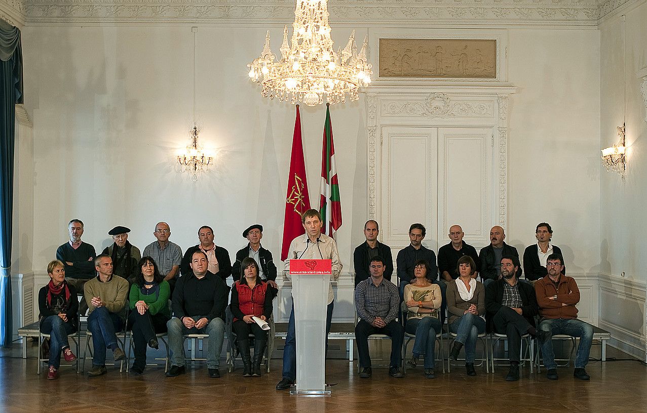 Ezker abertzalearen agerraldi bat, joan den azaroan, Amaiurren alde bozkatzeko deia egin zuenean. JUAN CARLOS RUIZ / ARGAZKI PRESS.