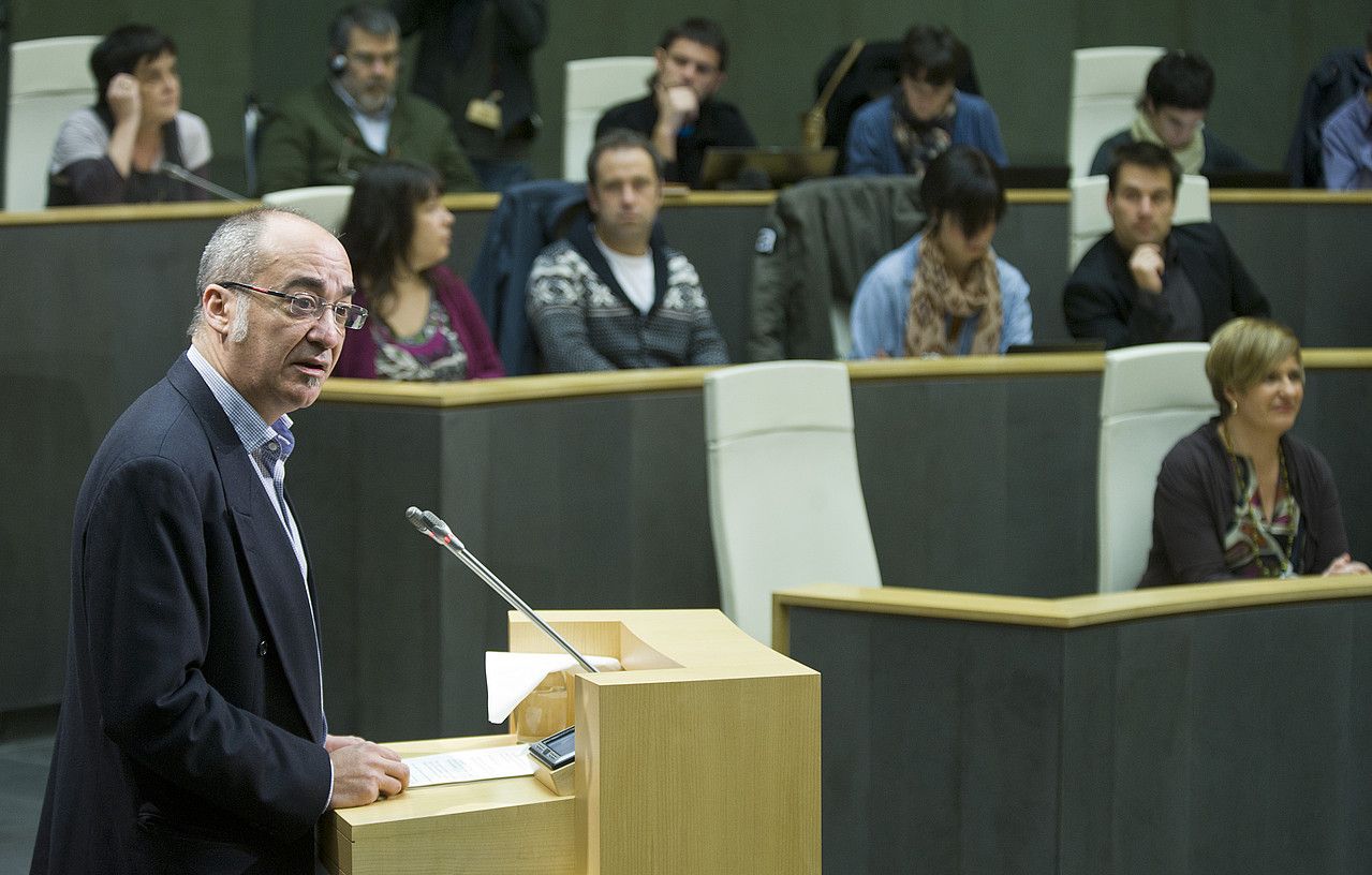 Martin Garitano diputatu nagusia, Gipuzkoako Batzar Nagusietan atzo eginiko saioan. JON URBE / ARGAZKI PRESS.