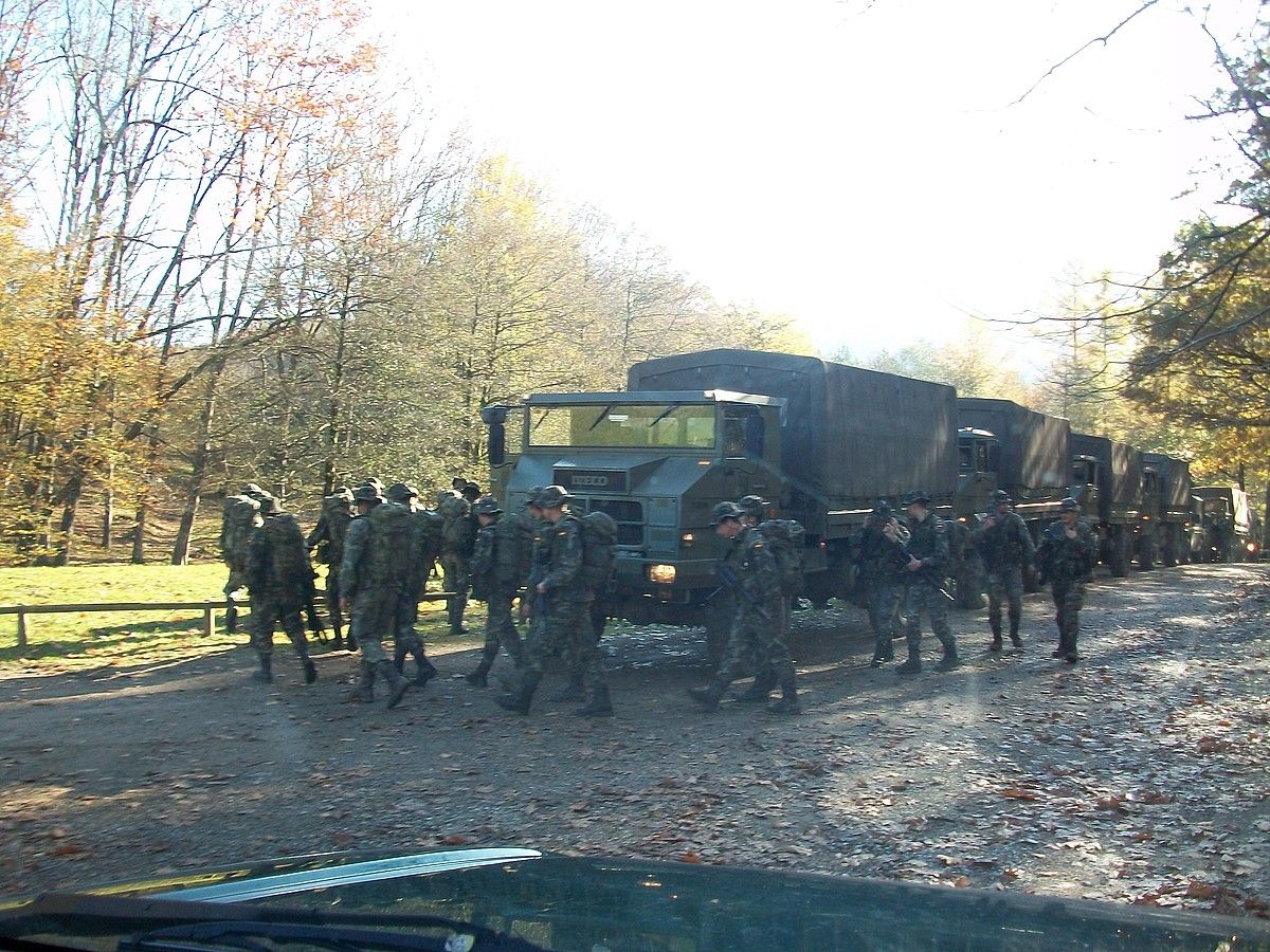 Militarrak, egunotan, Leitzan. BERRIA.