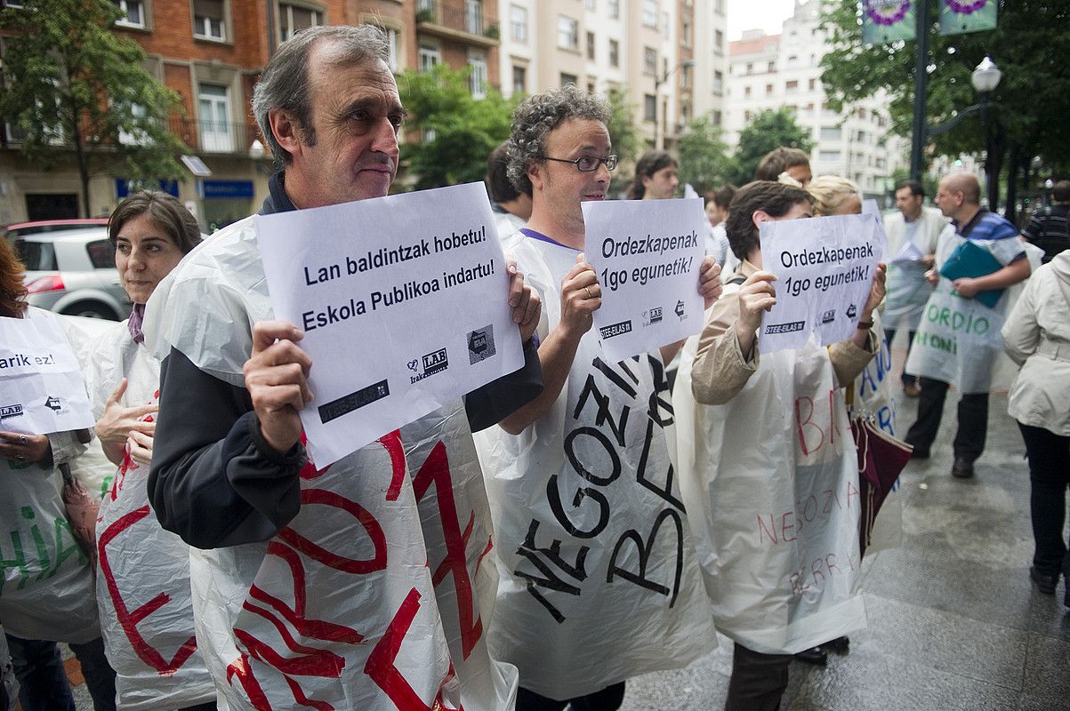 Murrizketen aurka gehiengo sindikalak egindako protesta, iragan maiatzean. JUANAN RUIZ / ARGAZKI PRESS.