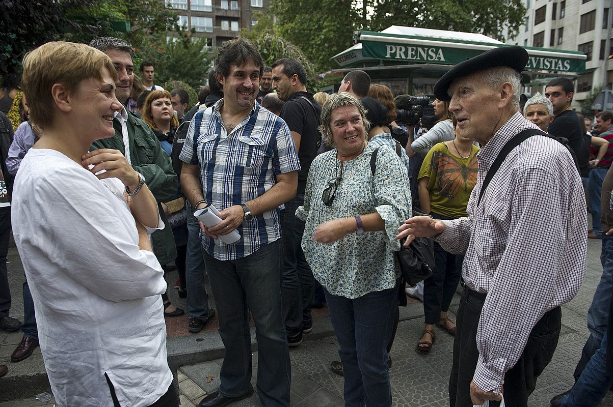 Ainhoa Etxaide, Pello Urizar, Belen Arrondo eta Periko Solabarria. J.RUIZ / ARP.