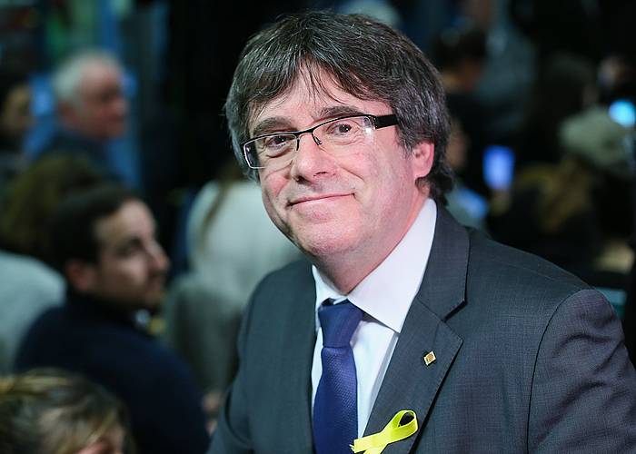 Carles Puigdemont Kataluniako presidentea, Bruselan, artxiboko irudi batean. STEPHANIE LECOQC