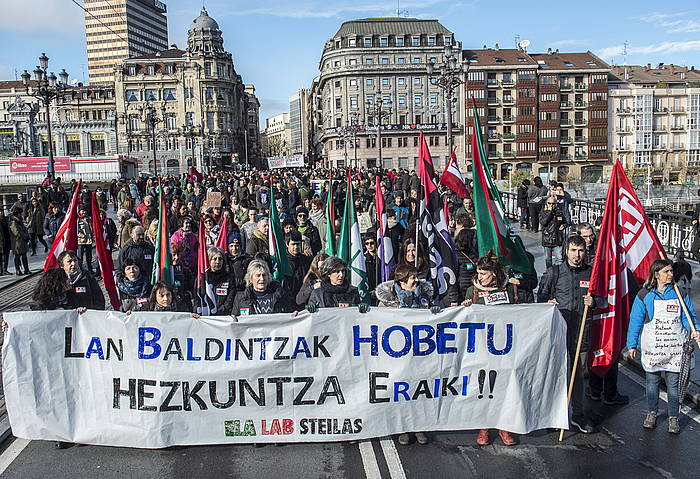 Aurreko grebaren harira egindako manifestazioa. MARISOL RAMIREZ, ARP