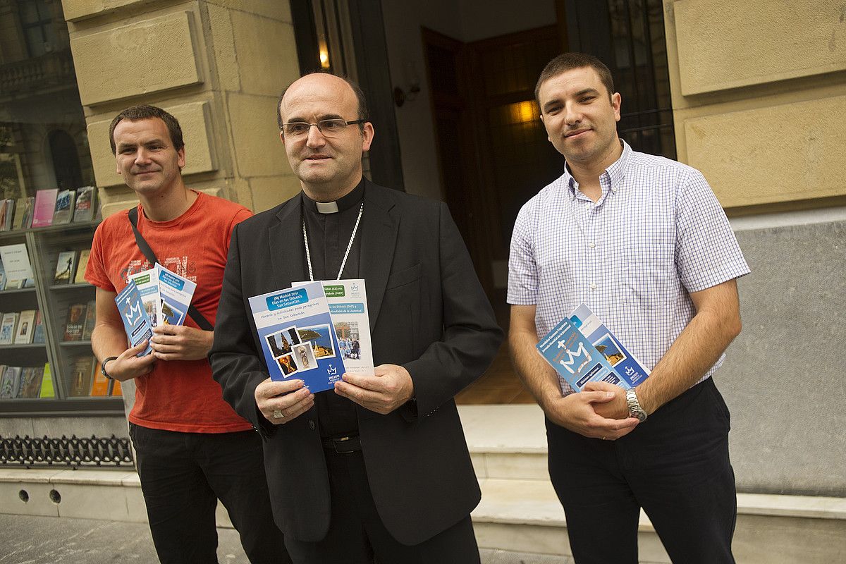 Donostiako elizbarrutiko kideak, atzo; Munilla buru . GARI GARAIALDE / ARP.