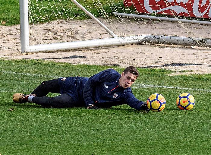 Kepa, gaur goizeko entrenamenduan. JAVIER ZORRILLA, EFE