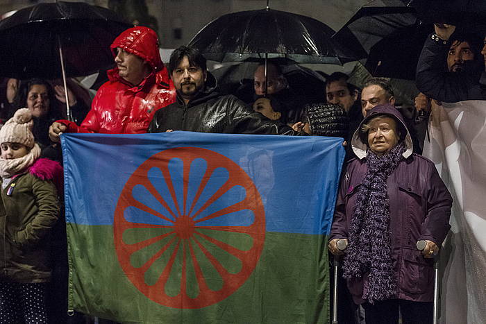 Pasa den ostiralean Otxarkoagan hilketengatik protesta egiteko egin zuten bilkura. ARITZ LOIOLA, ARGAZKI PRESS