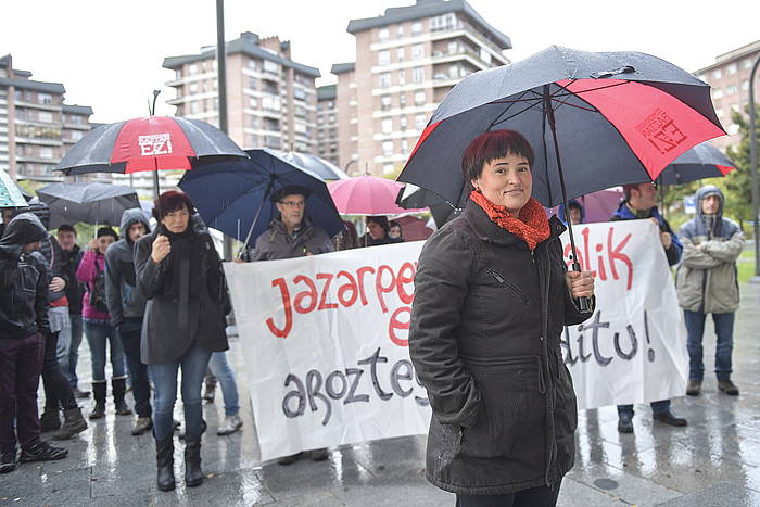 Garbiñe Elizegi, Baztango alkate ohia, Nafarroako auzitegira sartu aurretik. IDOIA ZABALETA / ARGAZKI PRESS