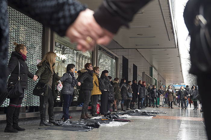 Indarkeria matxistaren aurkako protesta bat, Bilbon. MONIKA DEL VALLE, ARGAZKI PRESS