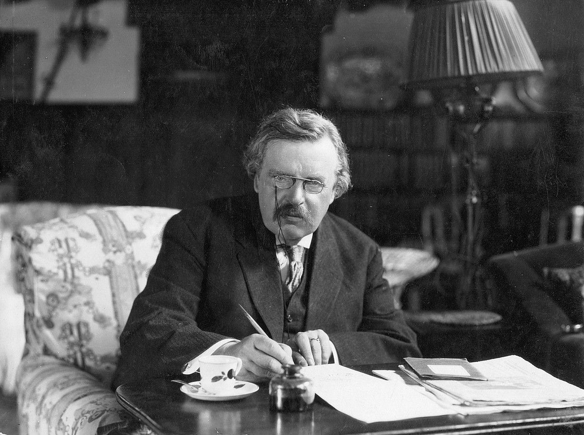 Gilbert Keith Chesterton idazle ingelesa (1874-1936). Z / BERRIA.