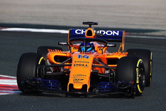 1 Formularko MCL33 autoa probatu du estrainekoz McLarenek Los Arcoseko zirkuituan (Nafarroa). MCLAREN