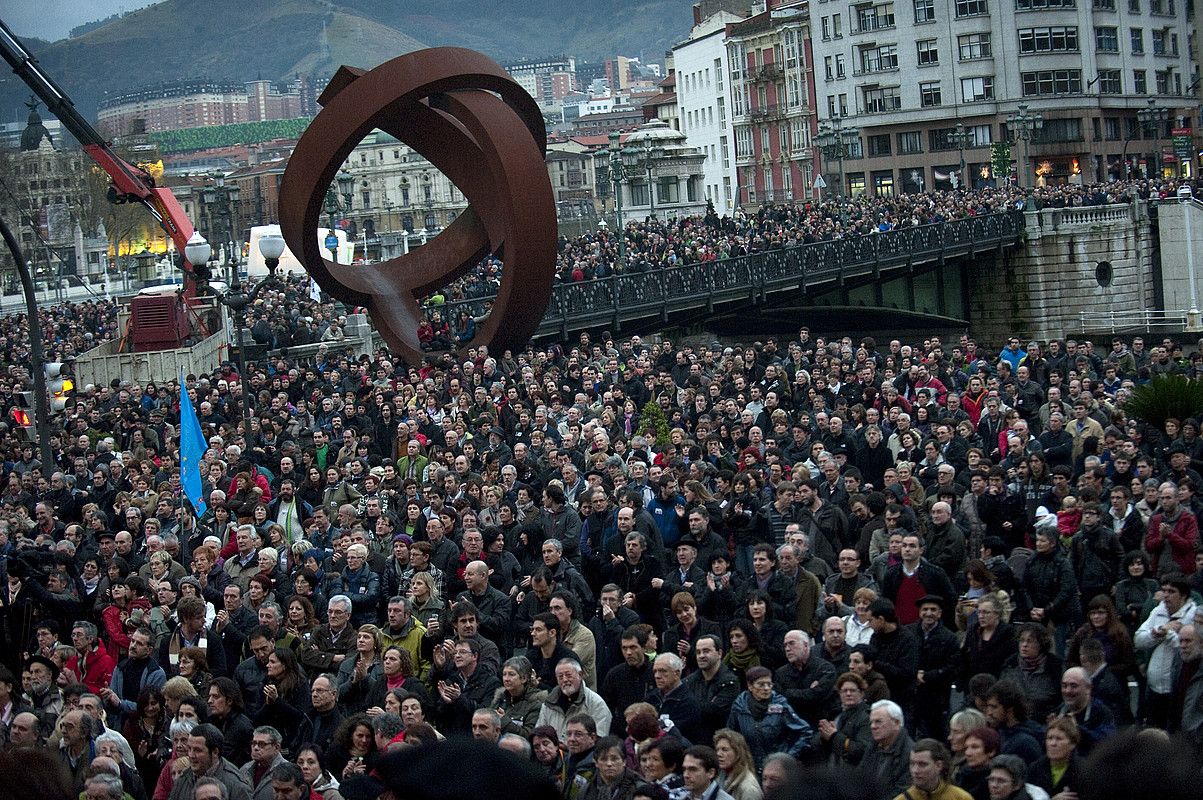 Sortu alderdiaren legalizazioaren alde iragan otsailaren 19an Bilbon egin zen manifestazioa. MARISOL RAMIREZ / ARP.