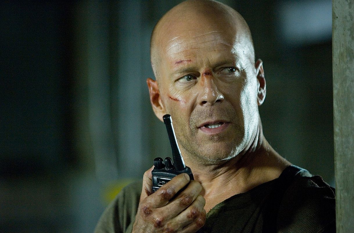 Bruce Willis,  La jungla 4.0 filmeko eszena batean; gaur ikusi ahalko da filma LaSextan, El taquillazo tartearen barruan. BERRIA.